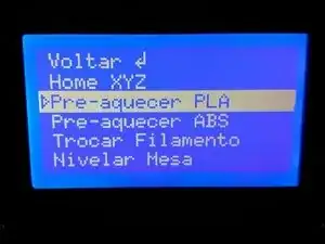 Вставка филамента (перед печатью)