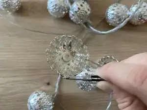 Ремонт серебряных шариков с фонариками