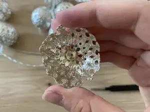 Ремонт серебряных шариков с фонариками