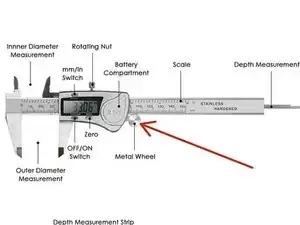 Как расположить штангенциркуль