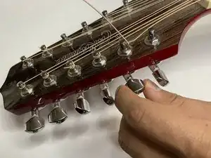 Замена струн на 12-струнной гитаре Takamine G Series