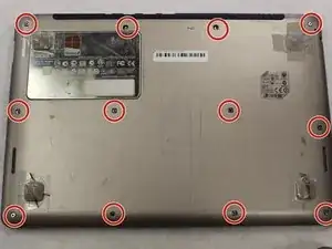 Снятие задней крышки Acer Aspire S3 MS2346