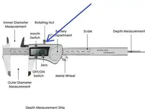 Как расположить штангенциркуль