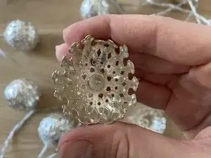 Ремонт серебряных шариков с фонариками